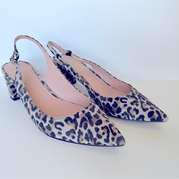 KATE SPADE NEW YORK Midge Leopard-Print Suede Slingback Pumps - Picture 8 of 13